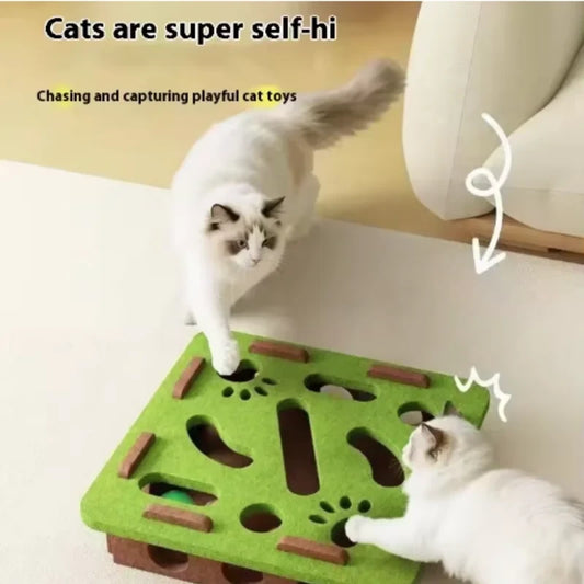 Cat Puzzle Maze — Interactive Treat &amp; Toy Box