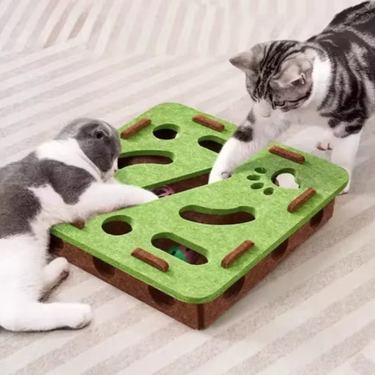 Cat Puzzle Maze — Interactive Treat &amp; Toy Box